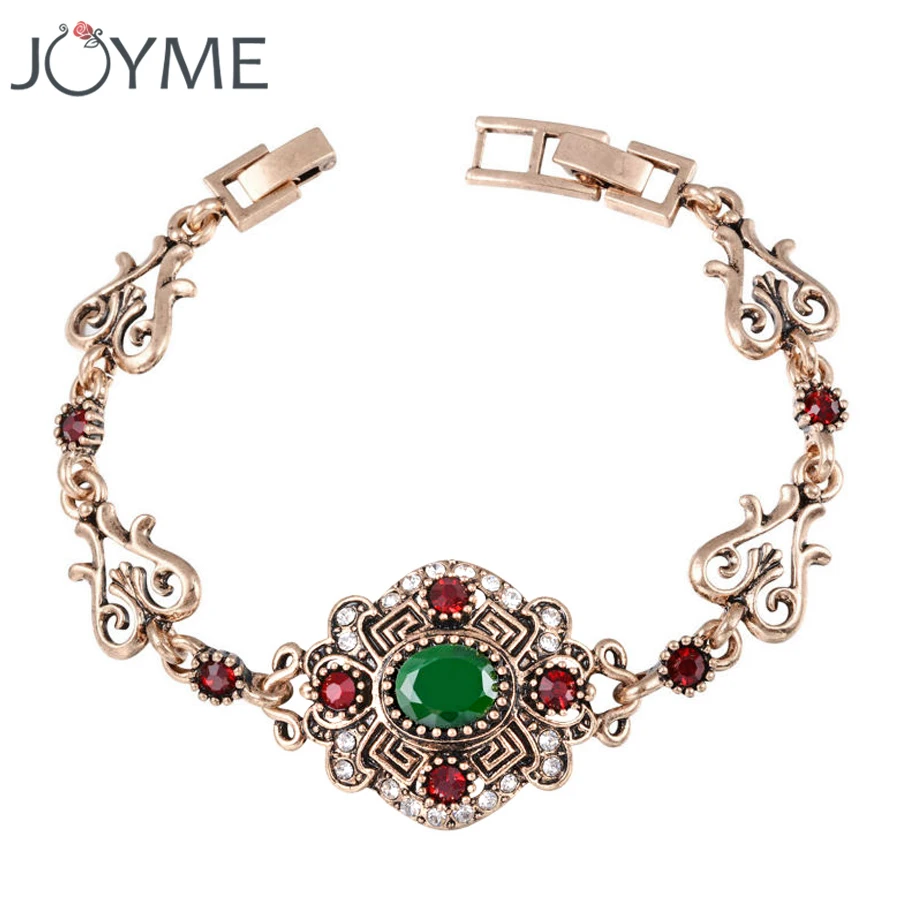 Бренд Joyme Thailand Charm браслеты для женщин Винтажный Золотой цветок Lucky Bracelets Hhomme Bijoux