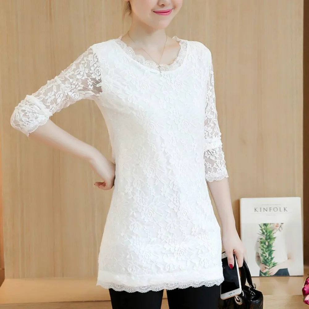 Korean version new autumn and winter tide lace bottoming shirt long section long-sleeved T shirt women's Tops & Tees
Korean version new autumn and winter tide lace bottoming shirt long section long-sleeved T shirt women's Tops & Tees