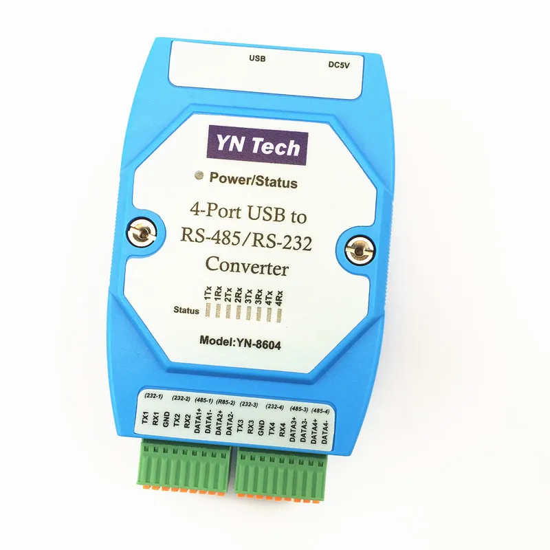 YN8604 USB до 4 портов RS485/232 четырехходовой RS232 Последовательный порт COM