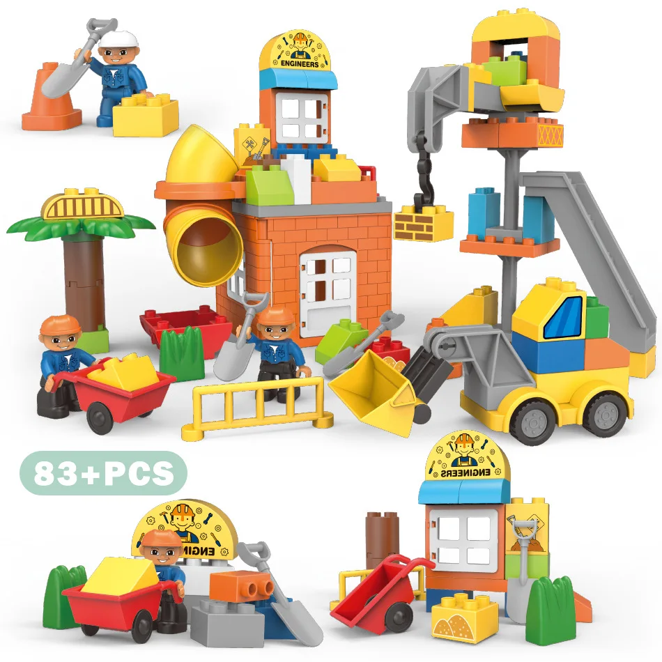 83pcs/128pcs/183pcs City Series Big Size Engineering Fire Brigade Firemen Figures Building Blocks Sets Compatible Duplo
83pcs/128pcs/183pcs City Series Big Size Engineering Fire Brigade Firemen Figures Building Blocks Sets Compatible Duplo