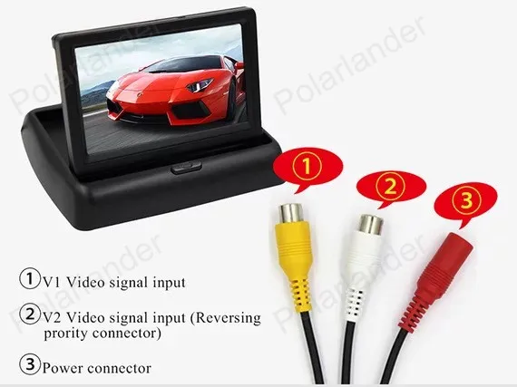 Rearview Monitor for Car Rear reversing backup 4.3 inch TFT LCD + 22.5mm CCD reverse parking camera
Rearview Monitor for Car Rear reversing backup 4.3 inch TFT LCD + 22.5mm CCD reverse parking camera