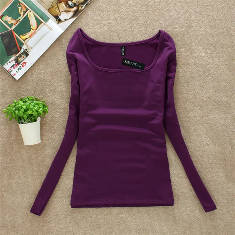 New 2018 T Shirt Women Long Sleeve spring Tops tees Fashion Women basic shirt T-shirt casual candy candy color good
New 2018 T Shirt Women Long Sleeve spring Tops tees Fashion Women basic shirt T-shirt casual candy candy color good