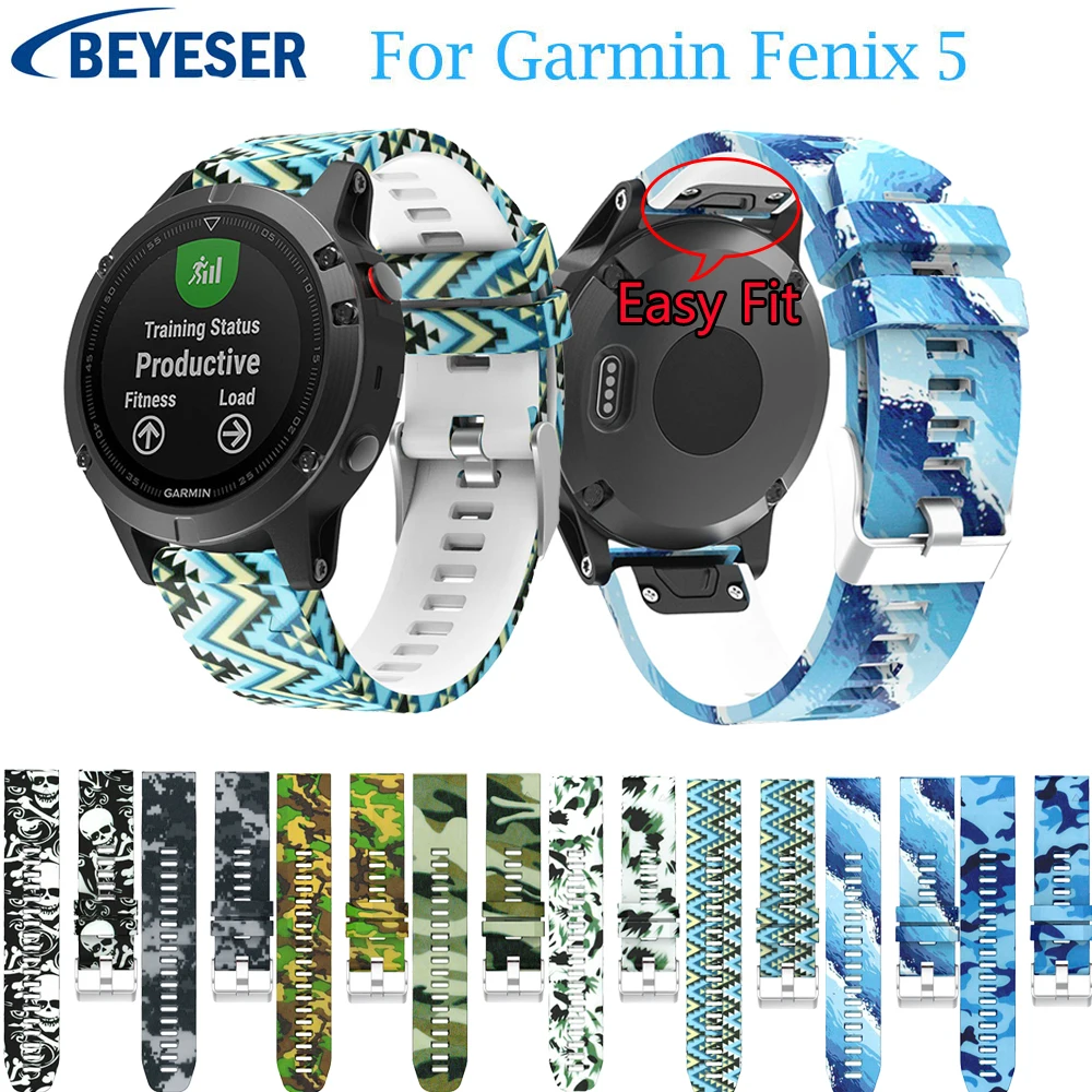 Smart printing sport fashion Silicone Strap For Garmin fenix 5 Watchband Replaceable strap Quick release easy fit watch bands
Smart printing sport fashion Silicone Strap For Garmin fenix 5 Watchband Replaceable strap Quick release easy fit watch bands