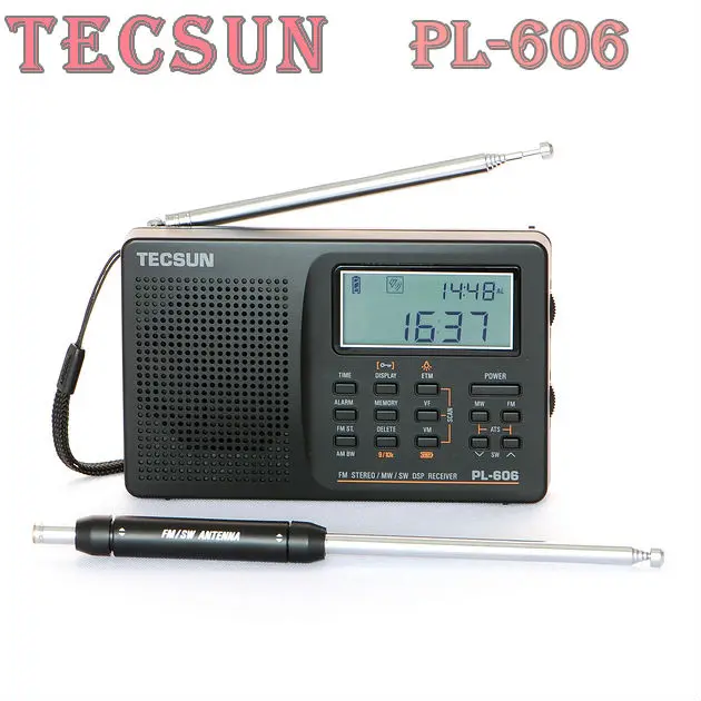Tecsun Pl 606 цифровой PLL Портативный Радиоприемник FM Стерео/LW/SW/MW DSP Приемник