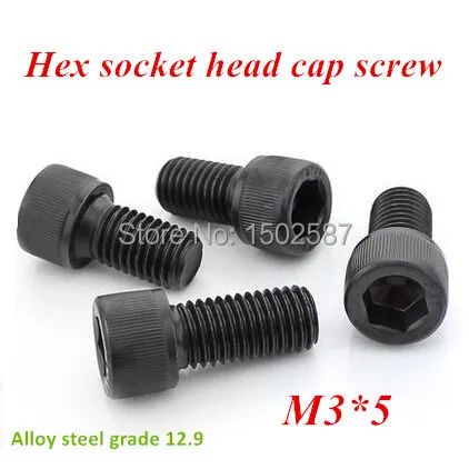 1000pcs M3*5 Hex Head Socket Cap Screw Black 12.9 Grade Metric All Thread Hex Bolt M3X5mm
1000pcs M3*5 Hex Head Socket Cap Screw Black 12.9 Grade Metric All Thread Hex Bolt M3X5mm