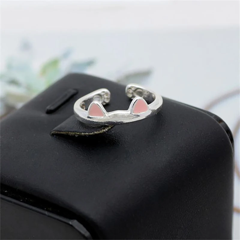Simple And Lovely Cat Ring Black Pink Cat Ears Female Open Ring Animal Jewelry Female Girl Holiday Christmas Gift Jewelry
Simple And Lovely Cat Ring Black Pink Cat Ears Female Open Ring Animal Jewelry Female Girl Holiday Christmas Gift Jewelry