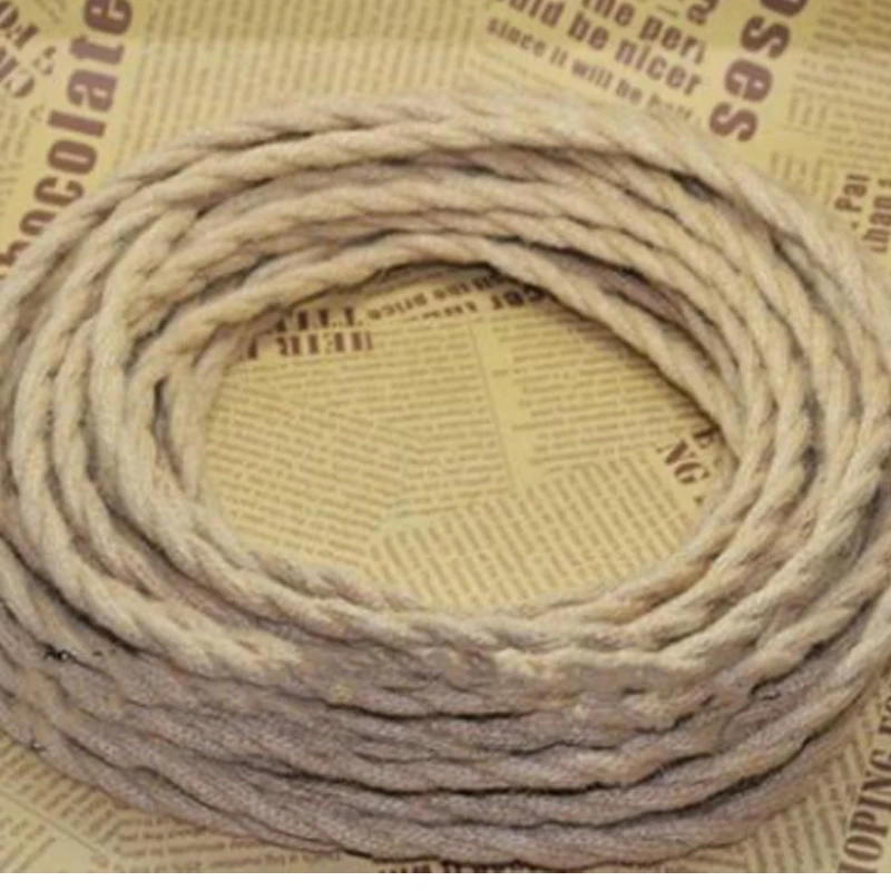 10m/lot 2x0.75 Vintage Electrical rope Wire Twisted Cable Retro Braided Fabric DIY led pendant lamp hemp wire lamp power cord
10m/lot 2x0.75 Vintage Electrical rope Wire Twisted Cable Retro Braided Fabric DIY led pendant lamp hemp wire lamp power cord