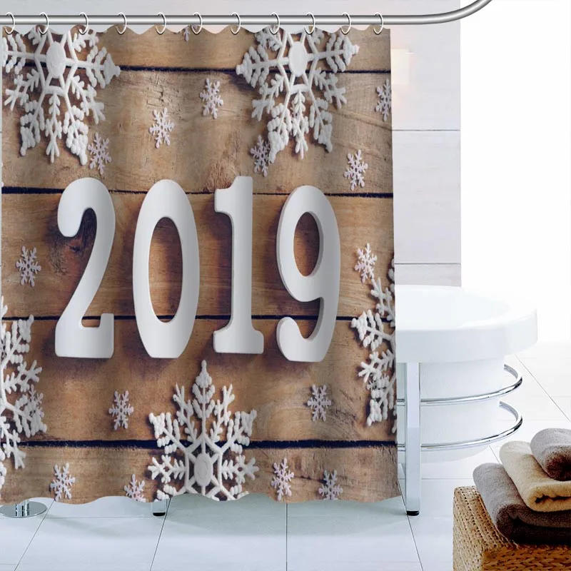 New Year Snowflake HOT SALE Shower Curtain Polyester Fabric 3D Printing 12 Hooks For The Bathroom Waterproof Bath Curtain
New Year Snowflake HOT SALE Shower Curtain Polyester Fabric 3D Printing 12 Hooks For The Bathroom Waterproof Bath Curtain