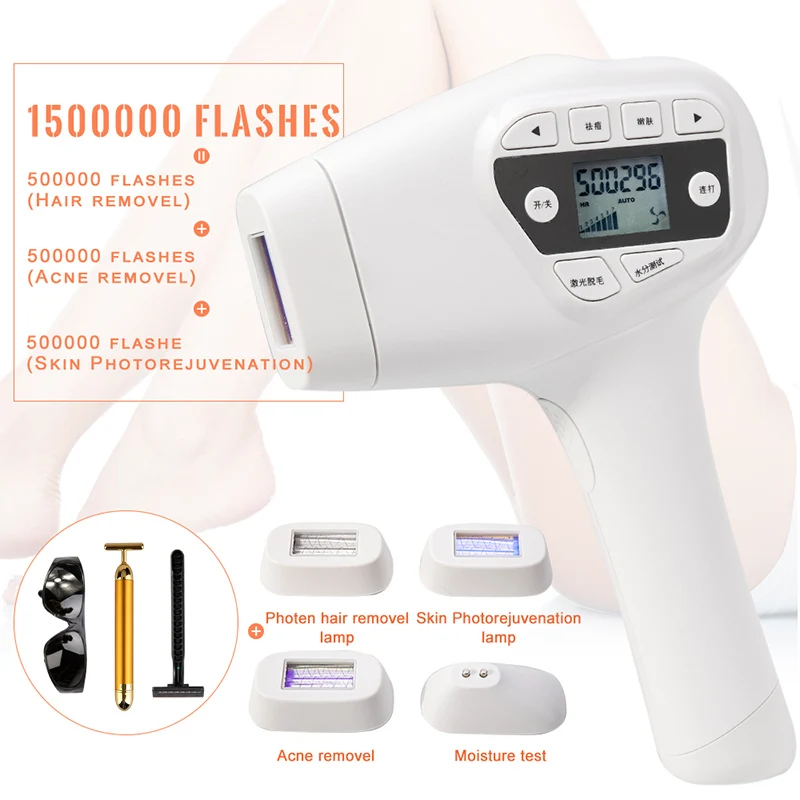 1500000 flashs IPL depilador Лазерная постоянное удаление волос устройства подмышки Эпилятор