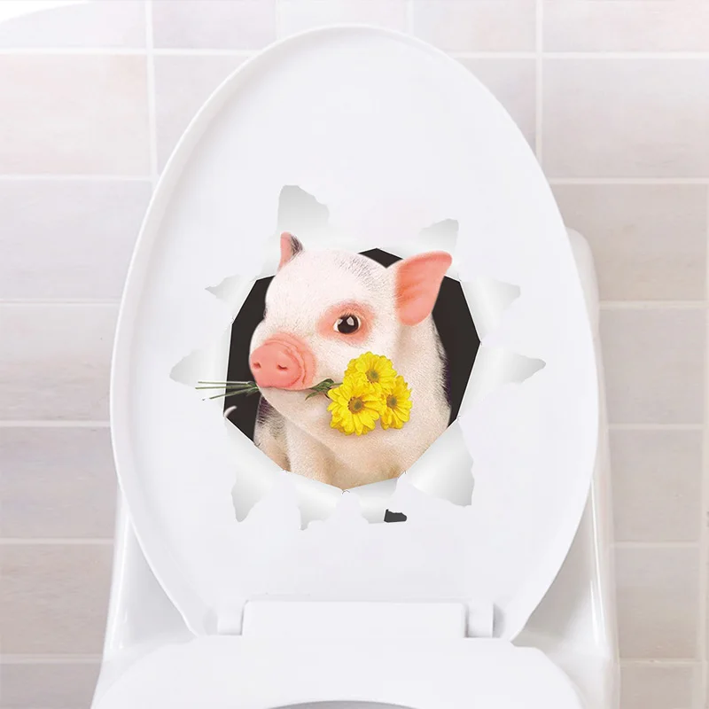 Cute 3D piggy Toilet/Wall sticker for bathroom decoration vinyl home decals waterproof poster lovely animal stickers
Cute 3D piggy Toilet/Wall sticker for bathroom decoration vinyl home decals waterproof poster lovely animal stickers