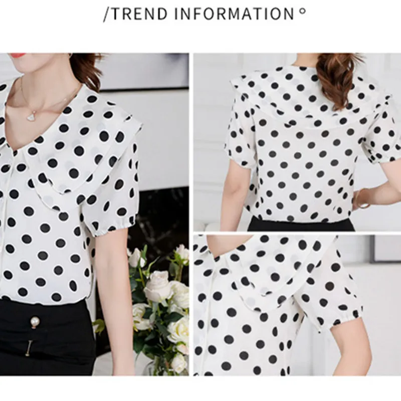 New Look Women Polka Dot Print Blouse Leisure Chiffon Shirt Fashion Summer Top Short Sleeve Fitness Blouses Tunic Work Wear 2019
New Look Women Polka Dot Print Blouse Leisure Chiffon Shirt Fashion Summer Top Short Sleeve Fitness Blouses Tunic Work Wear 2019