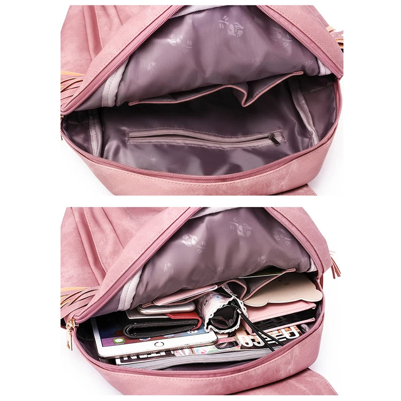 BONAMIE Casual Pink Backpack Women PU Leather Backpacks For Teenage Girls Fashion School Bags Vintage Solid Black Shoulder Bag
BONAMIE Casual Pink Backpack Women PU Leather Backpacks For Teenage Girls Fashion School Bags Vintage Solid Black Shoulder Bag