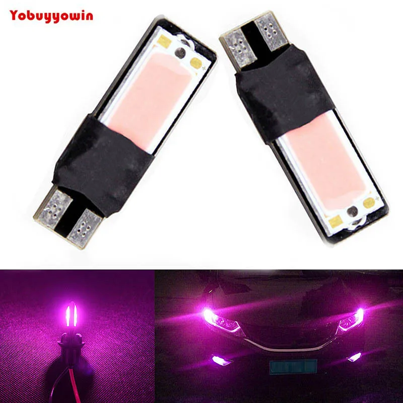 4Pcs T10 COB 5W 400lm 6500K 168, 184, 192, 193, 194 2881 194 168 2825 Pink Car Light Canbus Error Free LED Width Bulbs
4Pcs T10 COB 5W 400lm 6500K 168, 184, 192, 193, 194 2881 194 168 2825 Pink Car Light Canbus Error Free LED Width Bulbs