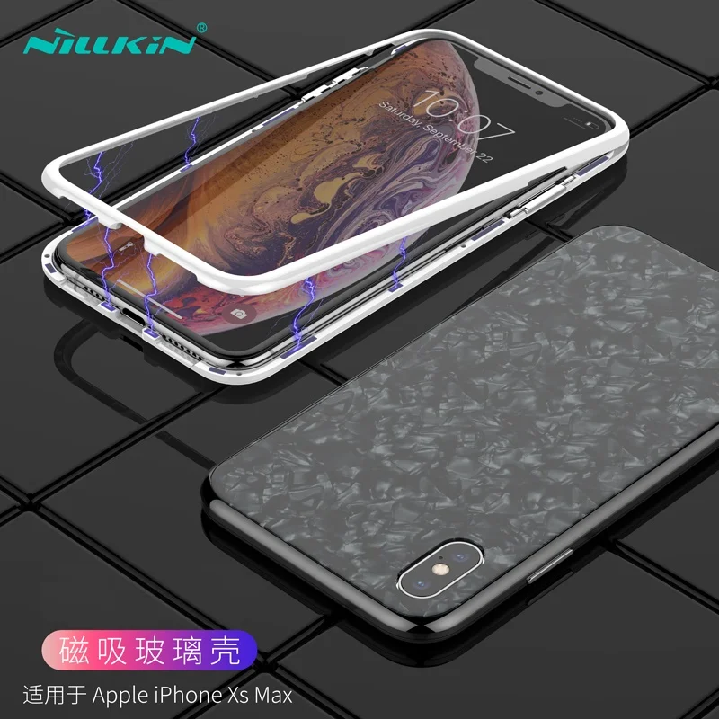 Case For Apple iPhone Xs Max Original NILLKIN Bumper Tempered Glass Back Cover Phone Case For iPhone XsMax Protective Shell Case
Case For Apple iPhone Xs Max Original NILLKIN Bumper Tempered Glass Back Cover Phone Case For iPhone XsMax Protective Shell Case
