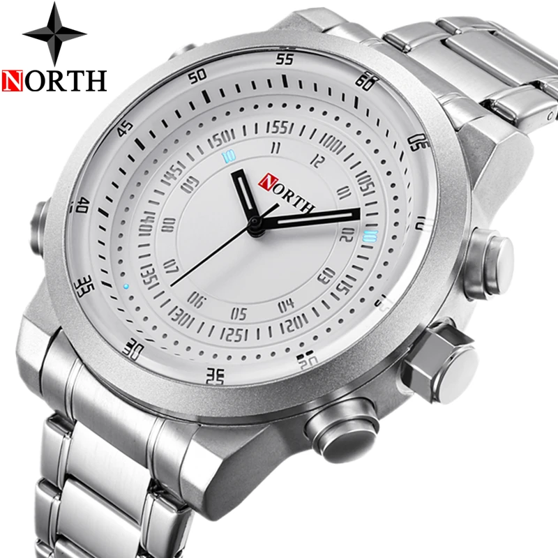 NORTH Luxury Brand Men Sports Army Military Watches Men's Quartz Analog Clock Male Waterproof Fashion Watch relogio masculino
NORTH Luxury Brand Men Sports Army Military Watches Men's Quartz Analog Clock Male Waterproof Fashion Watch relogio masculino