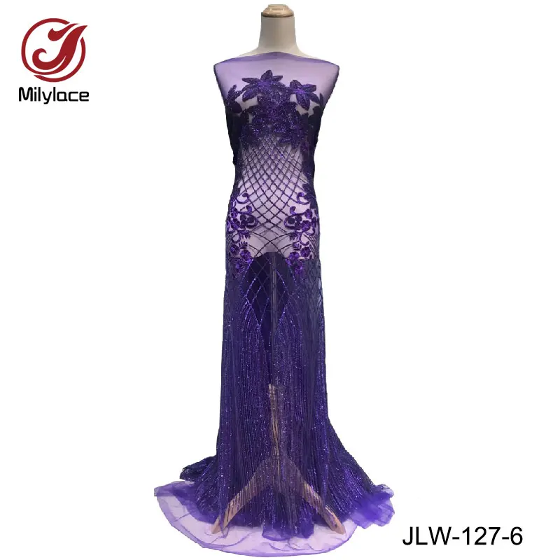 Beautiful african lace fabric with sequins hot selling shiny tulle lace design nigerian french lace fabric for party JLW-127
Beautiful african lace fabric with sequins hot selling shiny tulle lace design nigerian french lace fabric for party JLW-127
