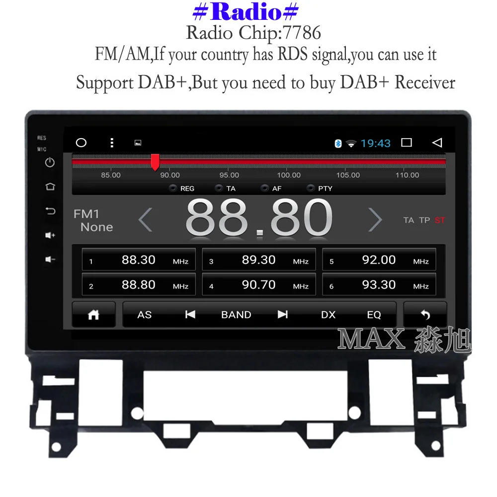 MAX Android 8.1.0 Qcta Core Автомобильный DVD плеер для Mazda 6 2002 2008 автомобильный Радио RDS