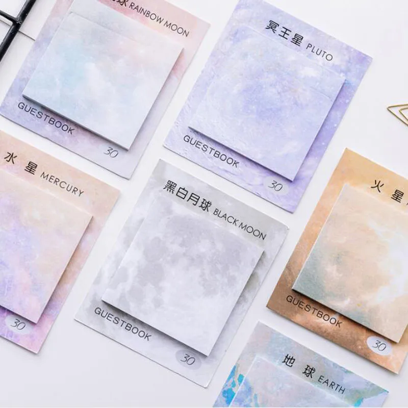 1pc Cute Memo Pad Planet Sticky Notes Oil Painting Notebook Notepad N Times Stickers Scrapbook School Supplies Korea Stationery
1pc Cute Memo Pad Planet Sticky Notes Oil Painting Notebook Notepad N Times Stickers Scrapbook School Supplies Korea Stationery