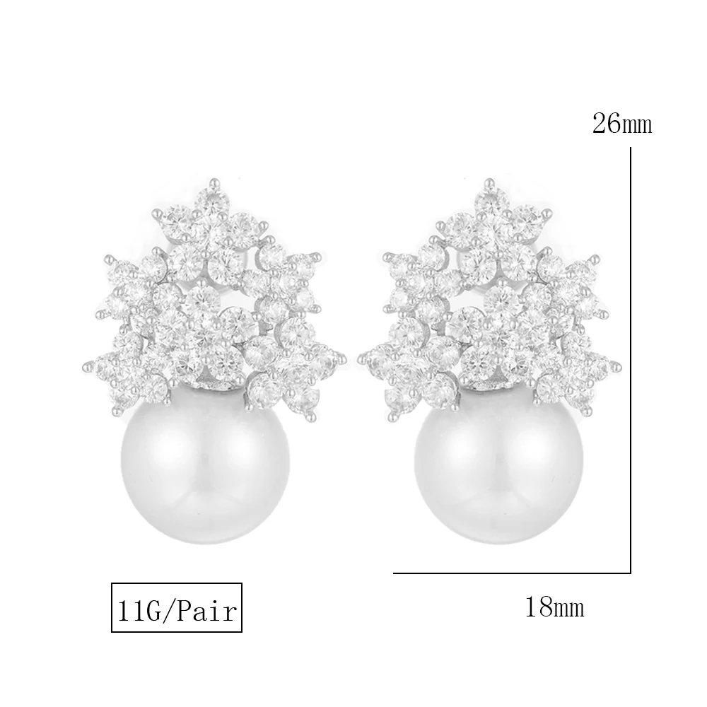 SisCathy Trendy Women Pearl Earrings Elegant Cubic Zirconia Stud Earrings Fashion Jewelry Girls Party Wedding Accessories
SisCathy Trendy Women Pearl Earrings Elegant Cubic Zirconia Stud Earrings Fashion Jewelry Girls Party Wedding Accessories