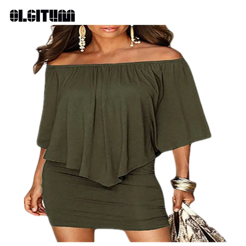New 2020 Women Sexy Club Dress Summer Slash Neck Half Sleeve Mini Dress Solid Color Sexy Party Dress S-3XL Female DR674
New 2020 Women Sexy Club Dress Summer Slash Neck Half Sleeve Mini Dress Solid Color Sexy Party Dress S-3XL Female DR674