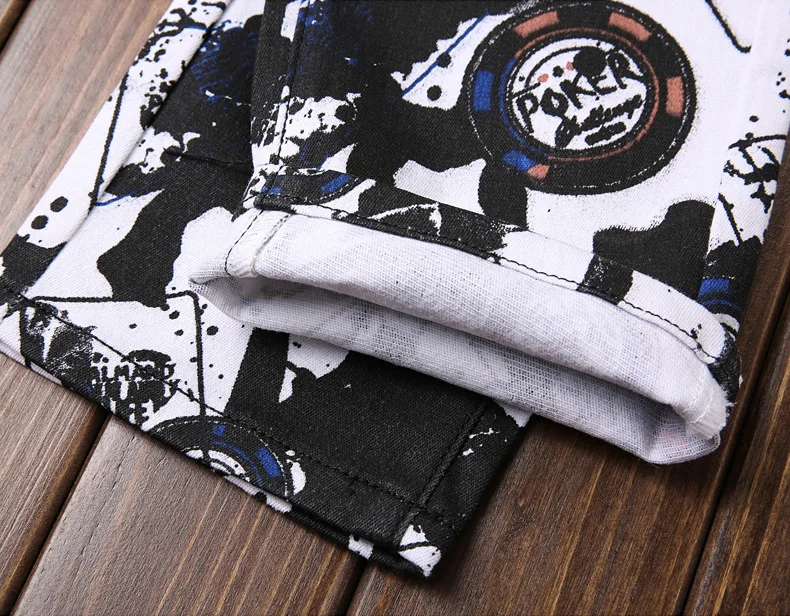 Men Jeans 2019 New Pleated Patchwork Slim Fit Hip Hop Skinny Biker Jeans Men Spring Summer White Personality Print Pants
Men Jeans 2019 New Pleated Patchwork Slim Fit Hip Hop Skinny Biker Jeans Men Spring Summer White Personality Print Pants