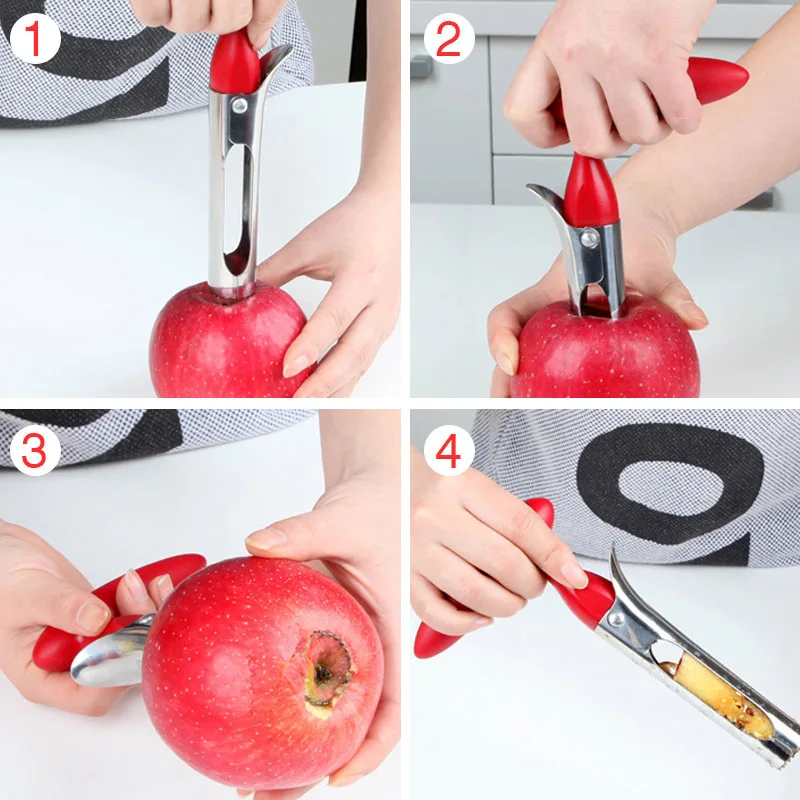 Нож для удаления косточек из нержавеющей стали Apple Core кухонный инструмент