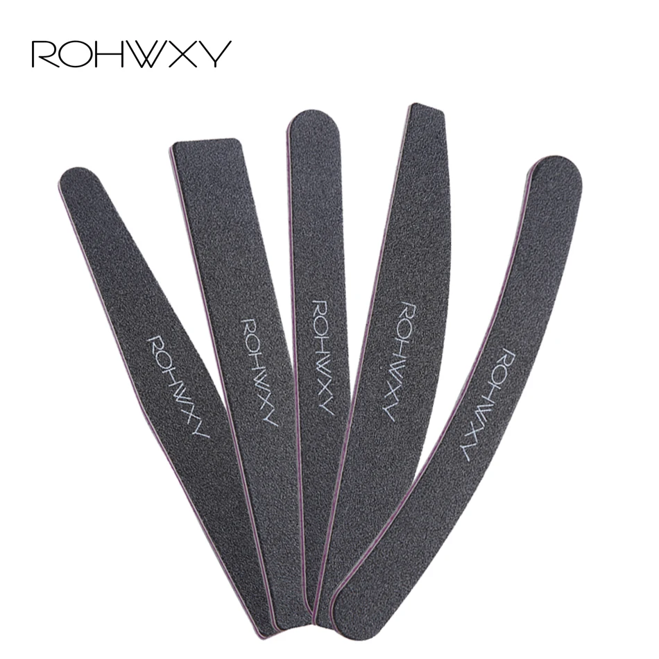 ROHWXY 5 шт. профессиональная черная наждачная бумага пилка для ногтей шлифовальный