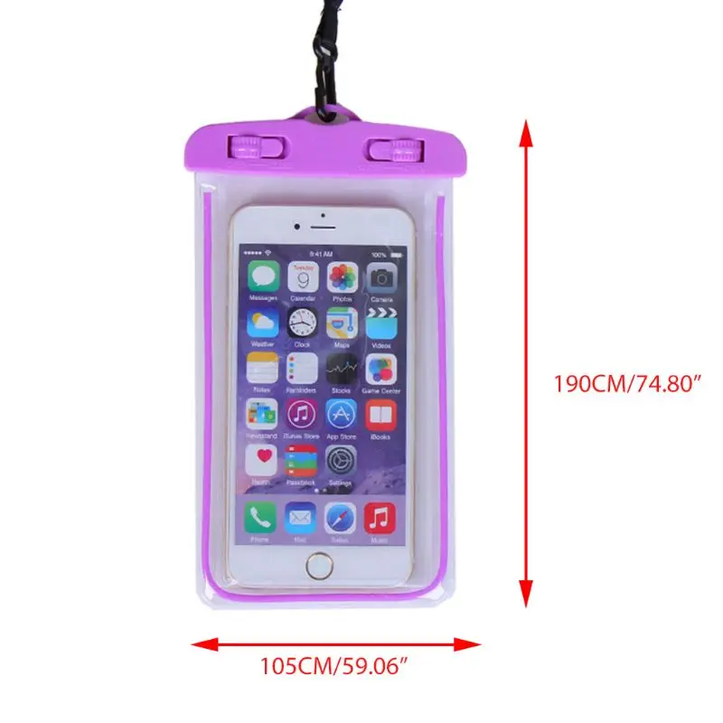 19x10.5cm Universal Luminous Waterproof Pouch Underwater Transparent Cellphone Dry Bag Portable Phone Case With Neck Strap
19x10.5cm Universal Luminous Waterproof Pouch Underwater Transparent Cellphone Dry Bag Portable Phone Case With Neck Strap