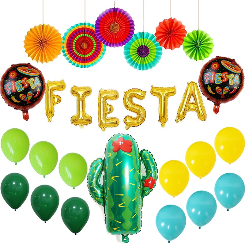 Fiesta Party Decorations Mexican Party Fiestas Supplies Colorful Paper Fans Gold Fiesta Balloon Banner Cactus Foil Balloons
Fiesta Party Decorations Mexican Party Fiestas Supplies Colorful Paper Fans Gold Fiesta Balloon Banner Cactus Foil Balloons