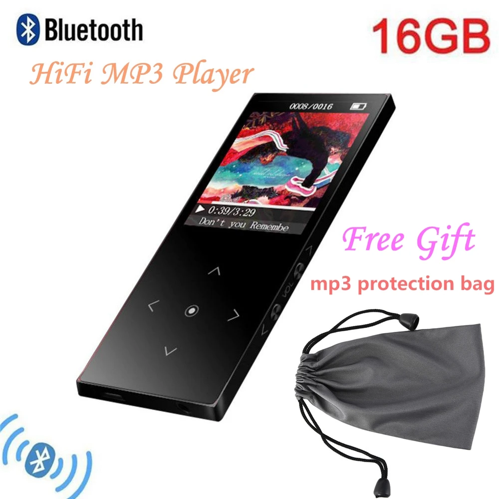 Bluetooth4.1 MP3 плеер 16 Гб сенсорная кнопка без потерь Музыкальный ультра тонкий