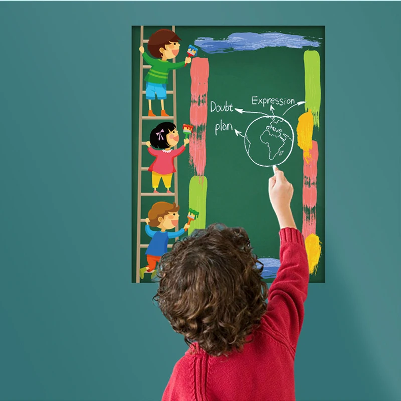 Green Black board Wall Stickers For Children's Posters Study classroom Decorative Office Home Teaching Chalk Erasable 45*60Cm
Green Black board Wall Stickers For Children's Posters Study classroom Decorative Office Home Teaching Chalk Erasable 45*60Cm