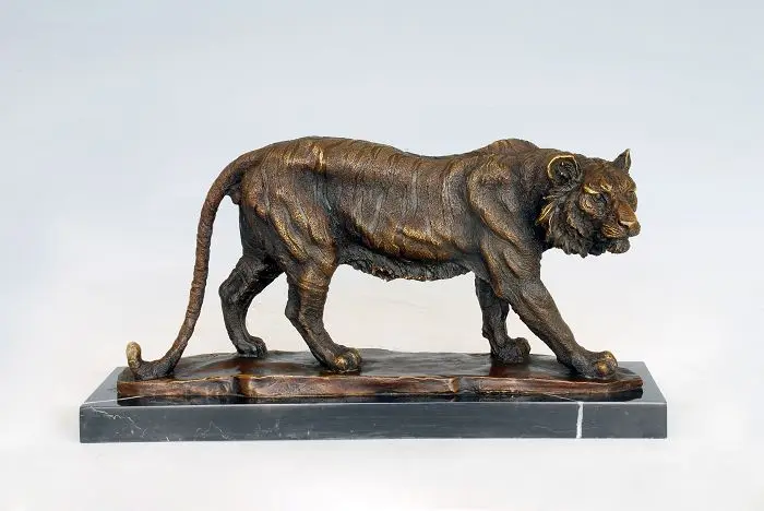 Arts Crafts Copper 100% Real Bronze Modern Walking Tiger Sculptures Statue Bronze Tiger With Marble Base Home Decor
Arts Crafts Copper 100% Real Bronze Modern Walking Tiger Sculptures Statue Bronze Tiger With Marble Base Home Decor