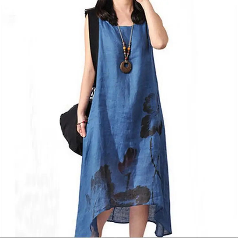 2021 Spring Summer Print Floral Dress Women Cotton Linen O-Neck Casual Dress Female Sleeveless Loose Long Dress Dresses Women 34
2021 Spring Summer Print Floral Dress Women Cotton Linen O-Neck Casual Dress Female Sleeveless Loose Long Dress Dresses Women 34