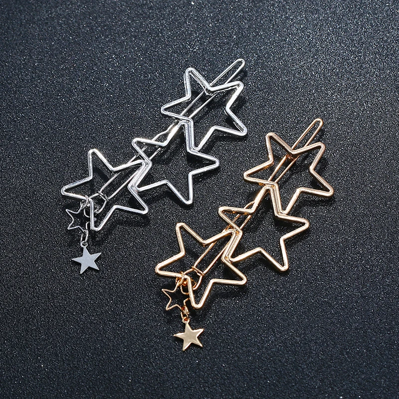Fashion Women Girls Hairpins Girls Hollow Star Hair Clip Delicate Hair Pin Hair Decorations Jewelry Accessories 
Fashion Women Girls Hairpins Girls Hollow Star Hair Clip Delicate Hair Pin Hair Decorations Jewelry Accessories