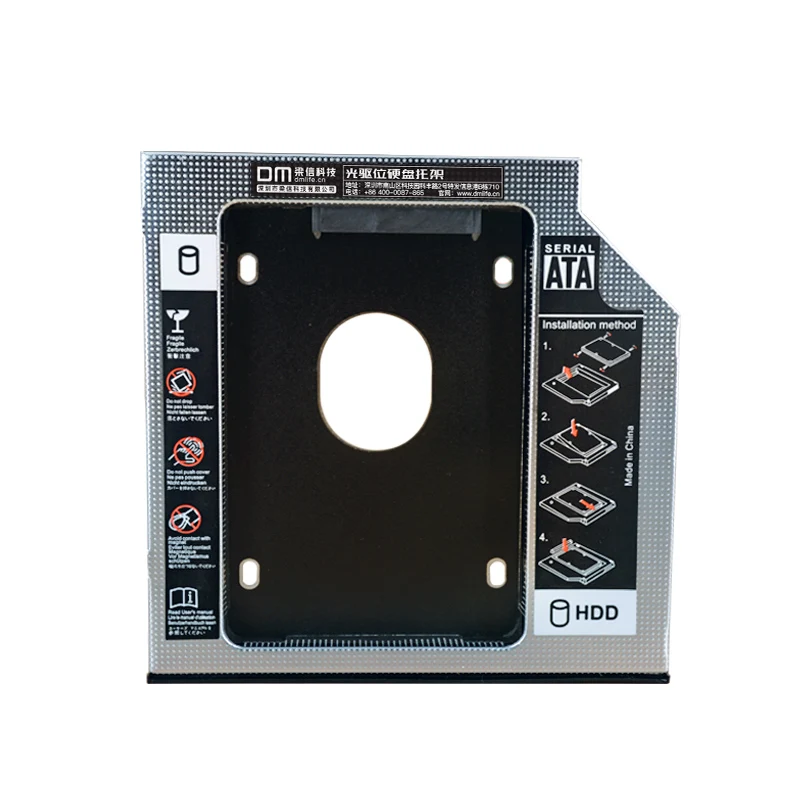 Алюминиевый корпус для жесткого диска DM HDD Caddy DW95S 9 5 мм Optibay SATA 3 0 Корпус адаптер DVD 2 SSD ТБ ноутбука|Адаптеры SSD| |