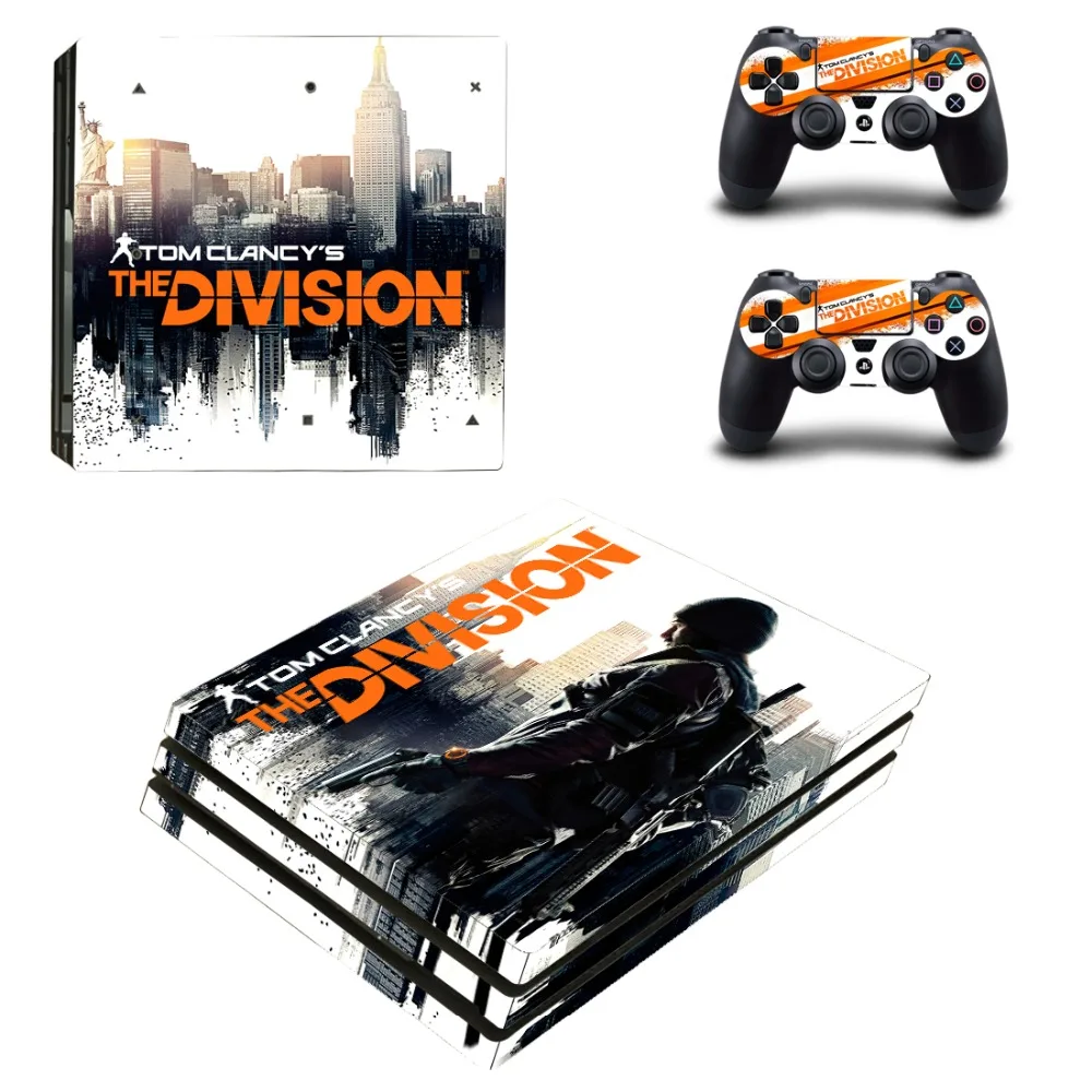 Виниловые наклейки Tom Clancy's The Division PS4 Pro для консоли PlayStation 4 и 2 контроллера