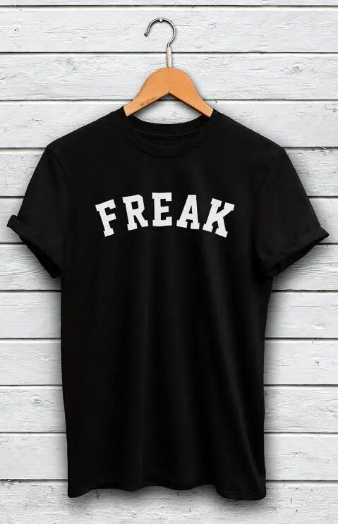 FREAK letters prints t shirt women casual tees tops t-shirt outfits fashion o-neck cotton o-neck tee summer style funny shirts
FREAK letters prints t shirt women casual tees tops t-shirt outfits fashion o-neck cotton o-neck tee summer style funny shirts