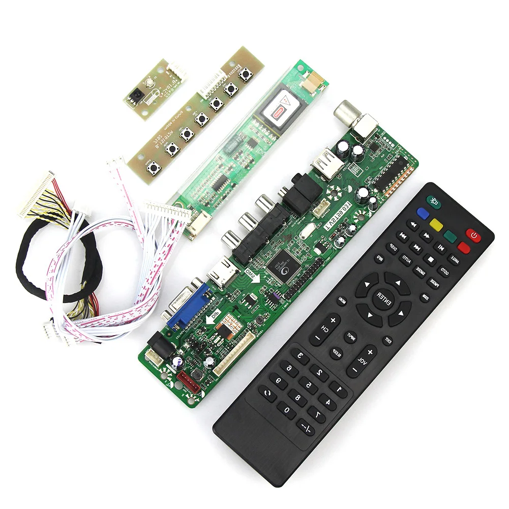 T. VST59.03 LCD/LED плата драйвера контроллера для LTN121W1-L03 (ТВ + HDMI VGA CVBS USB) LVDS повторное