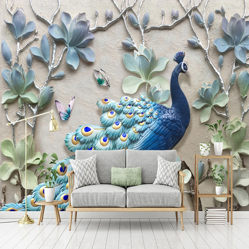 Custom Photo Wallpaper 3D Stereo Relief Peacock Flowers Murals Living Room TV Sofa Home Decor Wall Papers For Walls 3 D Frescoes
Custom Photo Wallpaper 3D Stereo Relief Peacock Flowers Murals Living Room TV Sofa Home Decor Wall Papers For Walls 3 D Frescoes