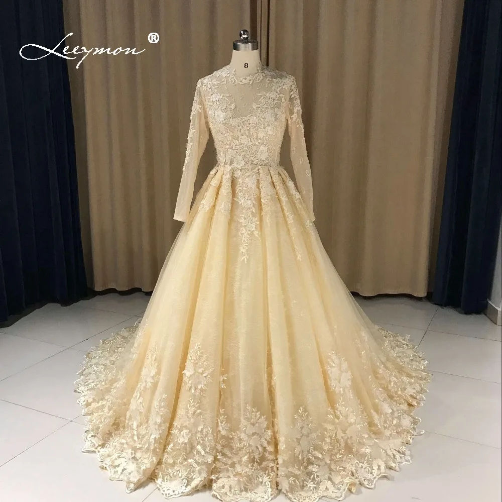Leeymon Custom Made Lace Wedding Dresses 2020 Hot Ball Gown Sexy Vestido de Novia Long Sleeves Wedding Gown Plus Size
Leeymon Custom Made Lace Wedding Dresses 2020 Hot Ball Gown Sexy Vestido de Novia Long Sleeves Wedding Gown Plus Size