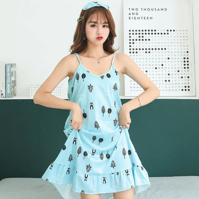 Summer Female Sleepwear Night Dress Women Sleeveless Female Ruffled Hem Cartoon Printed Nightgowns Sleepshirts Girls Nightshirts
Summer Female Sleepwear Night Dress Women Sleeveless Female Ruffled Hem Cartoon Printed Nightgowns Sleepshirts Girls Nightshirts