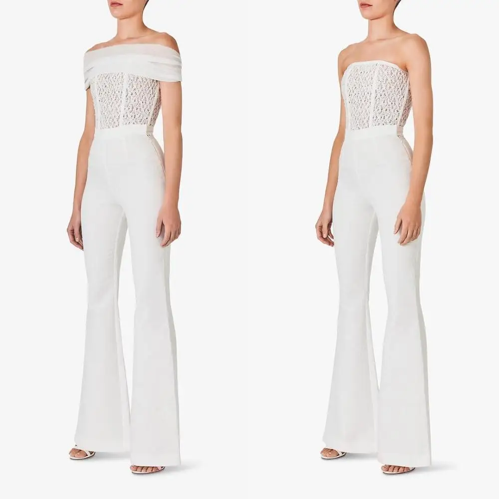 2018 white slash neck off shoulder sleeveless backless Long Celebrity women summer rayon Evening Party Jumpsuit
2018 white slash neck off shoulder sleeveless backless Long Celebrity women summer rayon Evening Party Jumpsuit