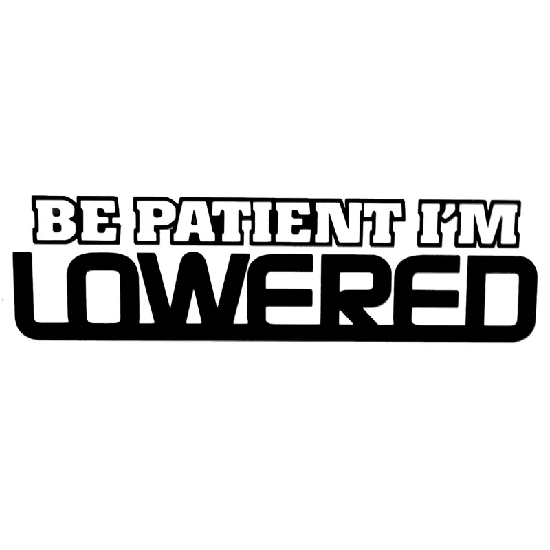 18*5 см BE PATIENT I'M posed модные наклейки на окна автомобиля виниловая наклейка забавные автомобильные аксессуары черный/серебристый C9-0055
18*5 см BE PATIENT I'M posed модные наклейки на окна автомобиля виниловая наклейка забавные автомобильные аксессуары черный/серебристый C9-0055