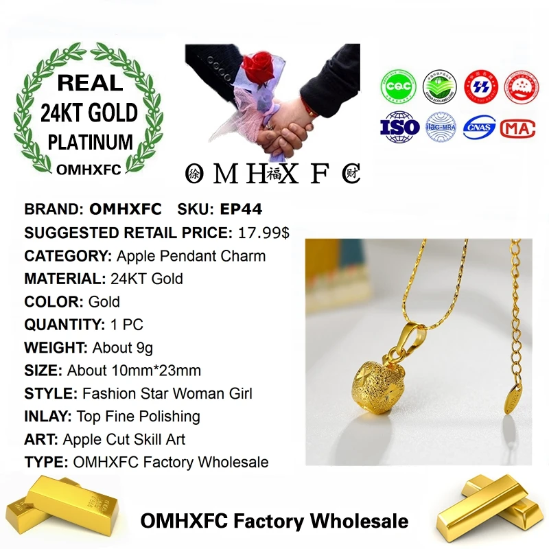 OMHXFC оптовая продажа Европейская мода ювелирное изделие женский подарок на день