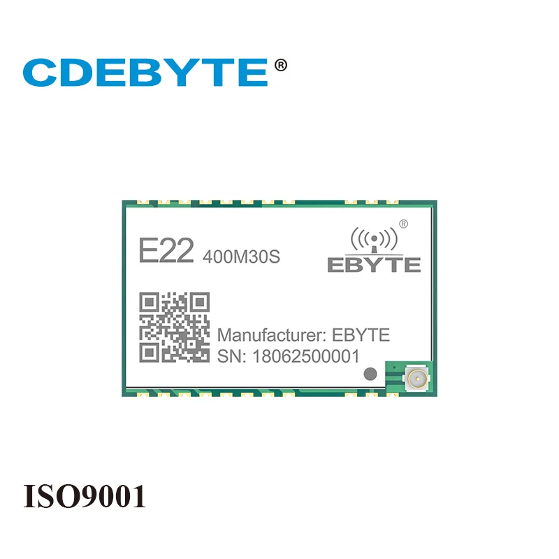 E22-400M30S LoRa SX1268 433MHz RF Module SMD IPEX Stamp Hole 1W Long Range Wireless Data Transmitter and Receiver
E22-400M30S LoRa SX1268 433MHz RF Module SMD IPEX Stamp Hole 1W Long Range Wireless Data Transmitter and Receiver
