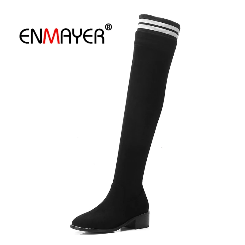 ENMAYER Over the Knee High Boots Women Knitting Basic Boots Winter Footwear Zipper Chunky Heel booties 2020 woman boots CR1719
ENMAYER Over the Knee High Boots Women Knitting Basic Boots Winter Footwear Zipper Chunky Heel booties 2020 woman boots CR1719