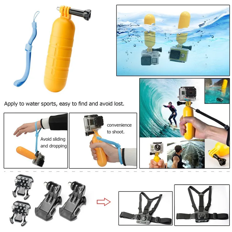 Action Camera Accessories kits for Gopro Hero Monopod Mount for go pro hero 5 4 3+ sjcam sj4000 xiaomi yi 4k accessories
Action Camera Accessories kits for Gopro Hero Monopod Mount for go pro hero 5 4 3+ sjcam sj4000 xiaomi yi 4k accessories
