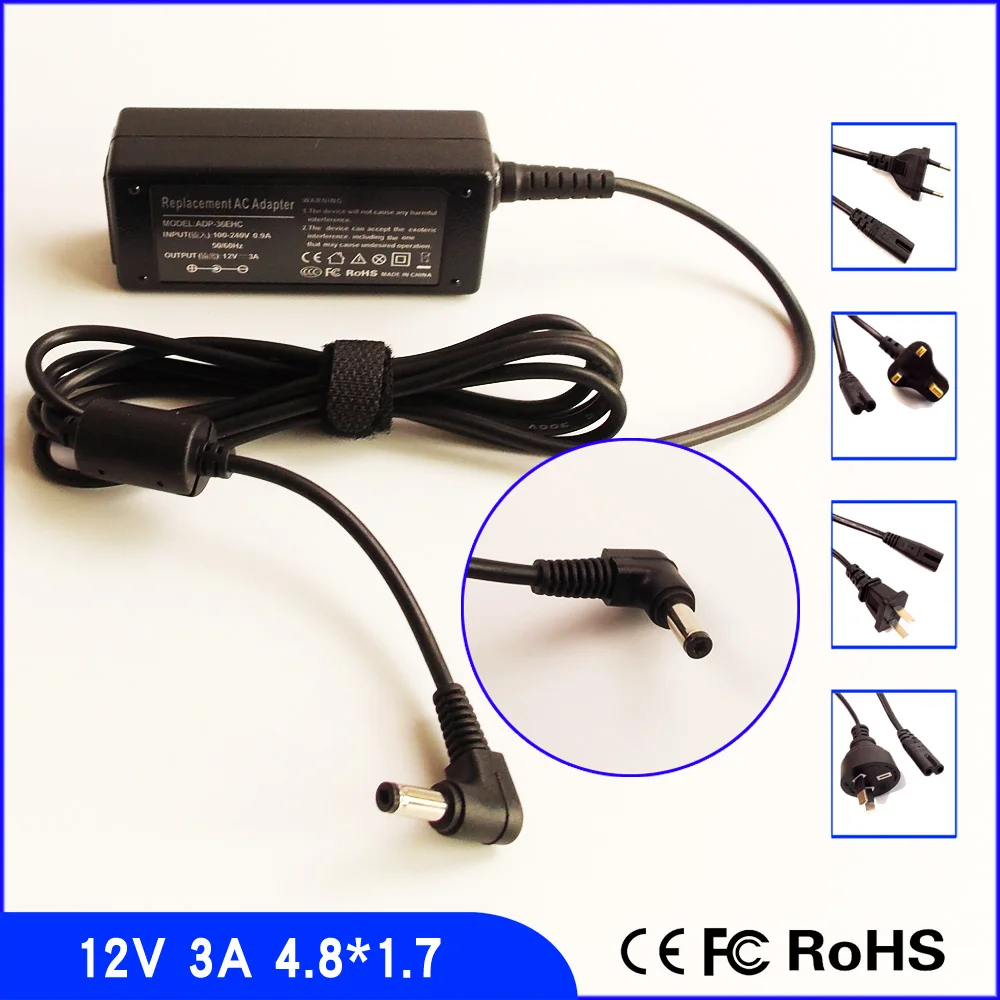12V 3A Laptop Ac Adapter Charger Power Supply for ASUS Eee PC 904HA 904HG 1000H 1000HA 1000HC 1000HD 1000HE 1000HG 1000HT 1000HV
12V 3A Laptop Ac Adapter Charger Power Supply for ASUS Eee PC 904HA 904HG 1000H 1000HA 1000HC 1000HD 1000HE 1000HG 1000HT 1000HV