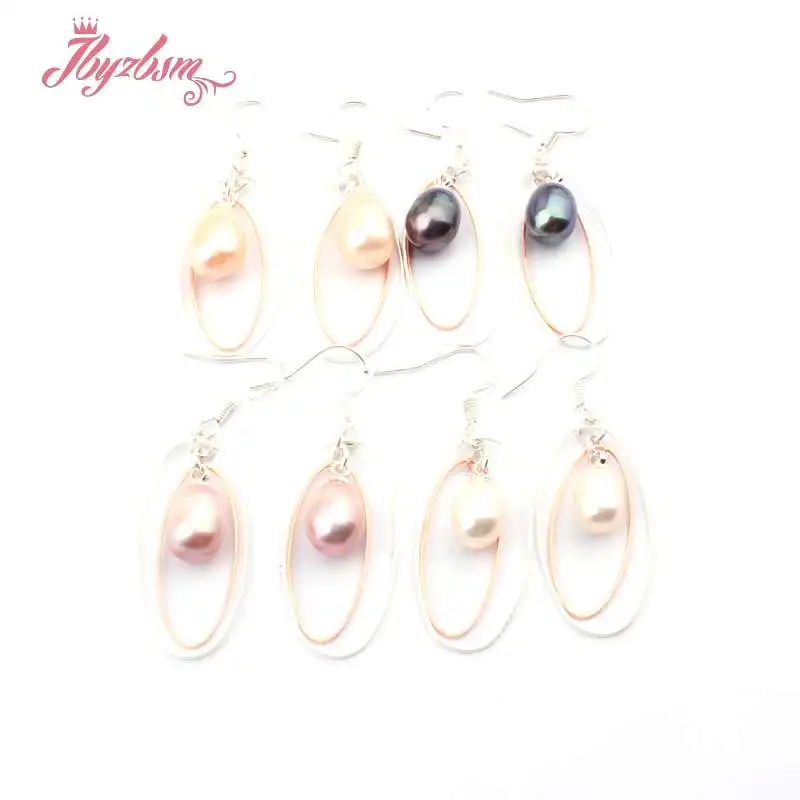 6x8-8x10mm Genuine Freshwater Pearl Natural Stone Beads Silver Dangle Hook Oval Fashion Earrings For Woman Christmas Gift 1 Pair
6x8-8x10mm Genuine Freshwater Pearl Natural Stone Beads Silver Dangle Hook Oval Fashion Earrings For Woman Christmas Gift 1 Pair