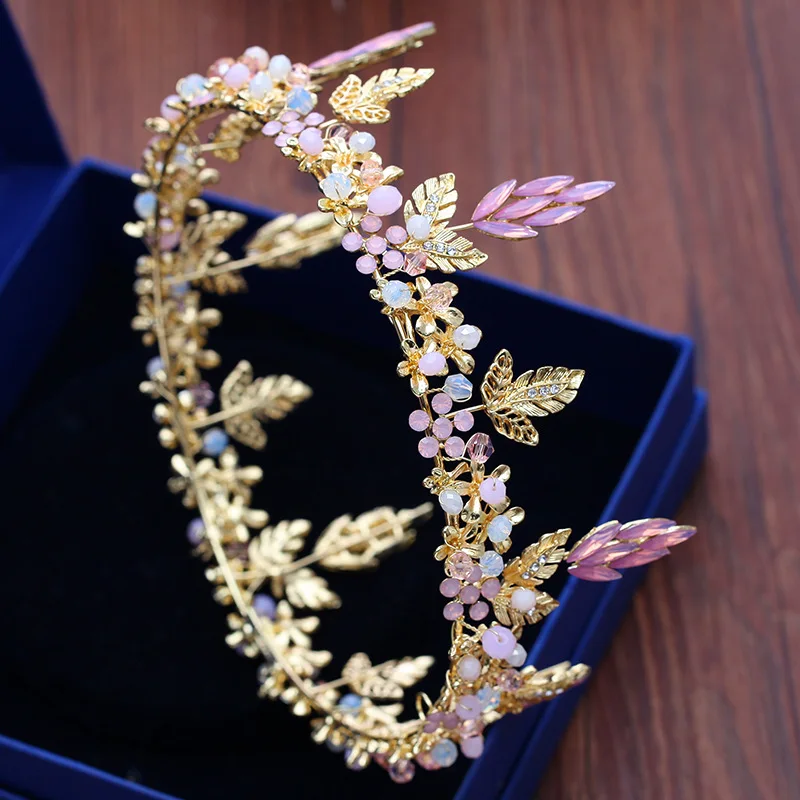 Pink Crystal Rhinestone Bridal Crowns Tiaras Hair Jewelry Gold Princess Wedding Round Big Crown For Women Headpieces Accessories
Pink Crystal Rhinestone Bridal Crowns Tiaras Hair Jewelry Gold Princess Wedding Round Big Crown For Women Headpieces Accessories